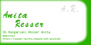 anita resser business card